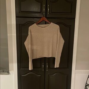 Sincerely Jules Cream Textured Crew Neck Sweater